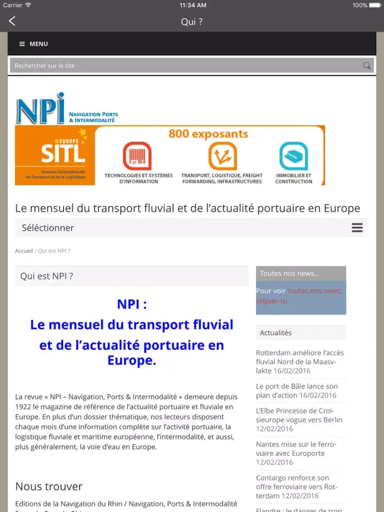 Скриншоты NPI magazine iPad 